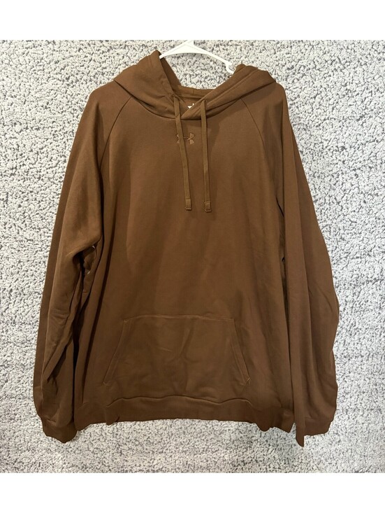 Under Armour Other - Under Armour Men's Brown Rival Fleece Hoodie Size 3XLT Big Tall New w Tags